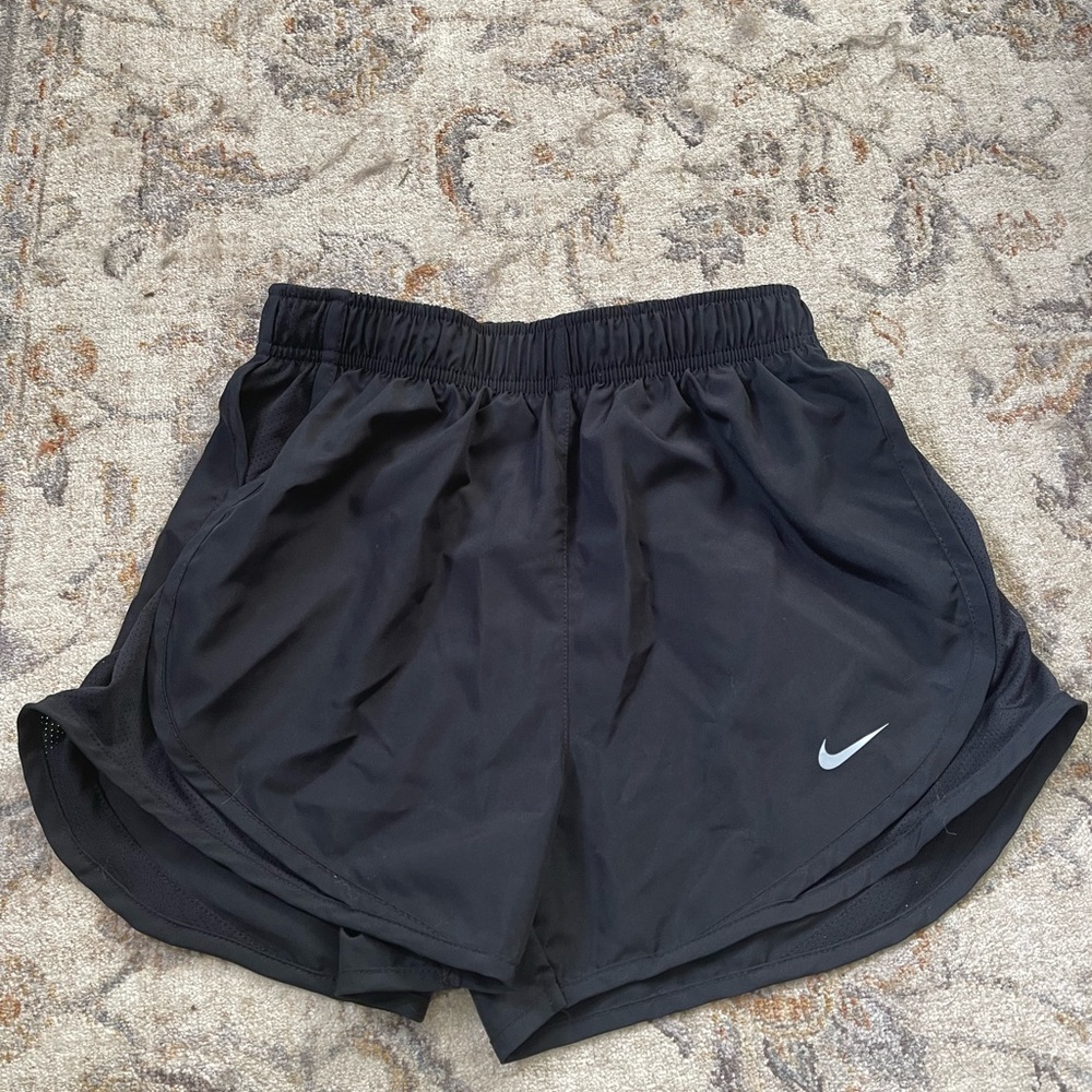 Nike Black On Black Tempo Lined Athletic Running Shorts Size XS